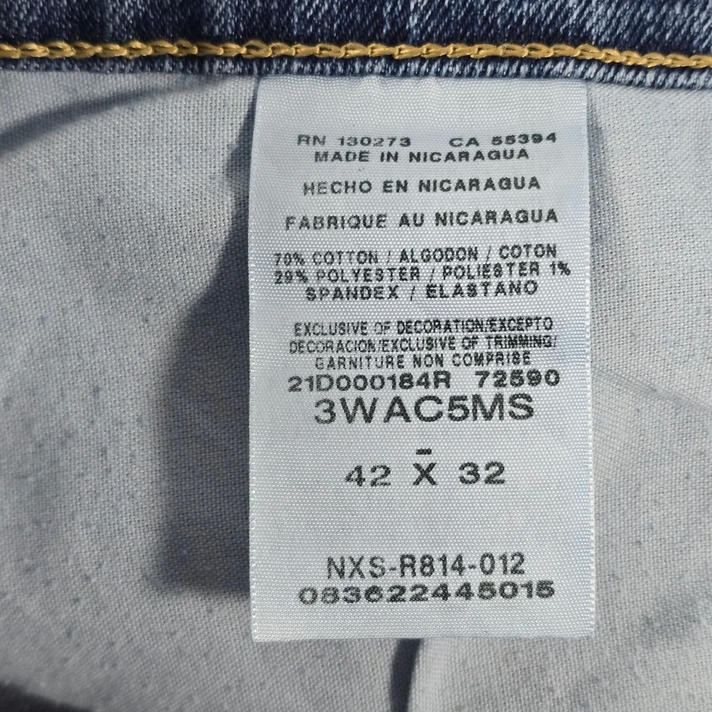 Wrangler RIGGS Workwear Mens Relaxed Fit Jeans Dark Wash 42x32 3WAC5MS‎ Blue